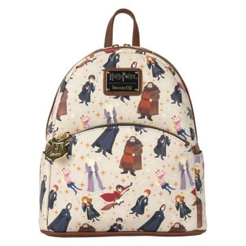 Harry Potter Hogwarts All Over Print 10" Faux Leather Mini Backpack