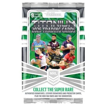 NRL 2025 Traders Titanium Rugby League Trading Cards Booster Pack